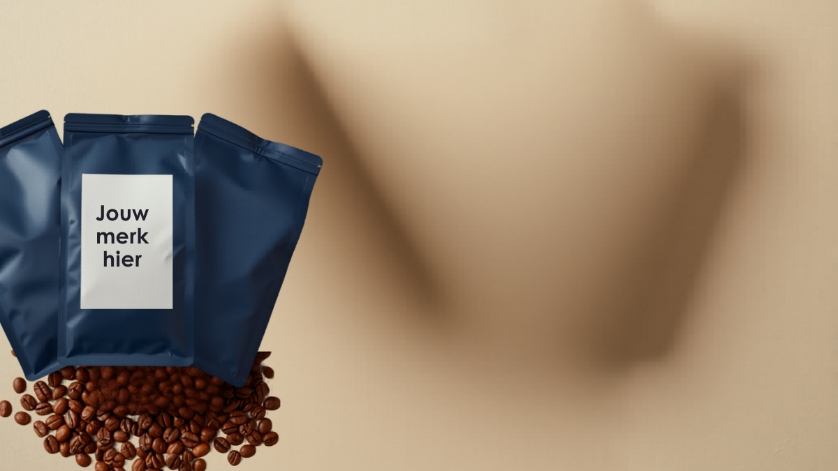 Koffieverpakking die je kan personaliseren met jouw merk
